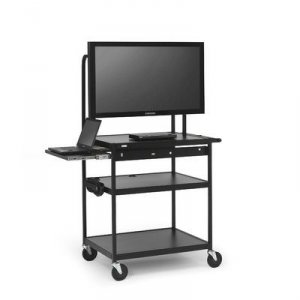 Bretford FP42MUL-E5BK Basics Flat Panel Multimedia Cart Fp42mul-e5bk