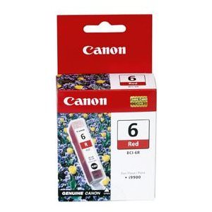 Original Canon 8891A003 Bci-6 Red Ink Tank - 280 Pages - For  I9900 Ip