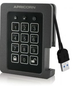 Apricorn ASSD-3PL256-120F 120gb Padlock Usb Ssd Encrypted Fips Ruggedi