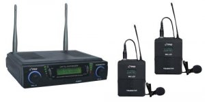 Pyle PDWM3700 Pro Uhf Dual Channel Wl Mic     System W 2 Headset  Lava