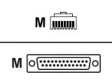 Avocent CAB0046 Cyclades - Serial Rs-232 Cable - Rj-45 (m) - Db-25 (m)