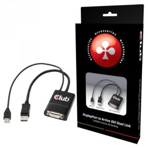 Club CAC-1051 Displayport To Dvi-d Dual Link Active 3d