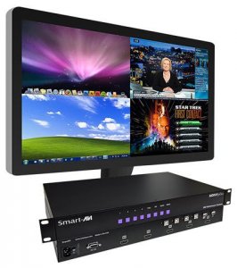 Smartavi SM-HDMV-PLUS 4-port Hdmi, Usb Kvm Real-time Multiviewer And K