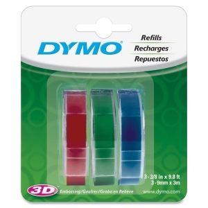 Dymo 1741671 3pk Assorted Embossing Tape