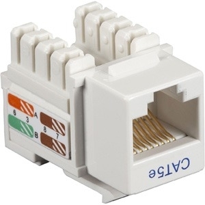 Black CAT5EJ-WH Connect Cat5e Rj-45 Keystone Jack