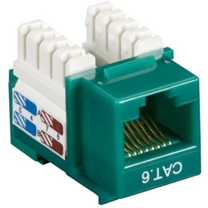 Black CAT6J-GN-10PAK 10 Pack Cat6 Green Keystone Jack   Value Line