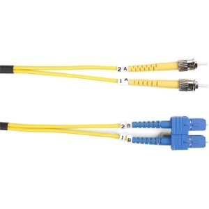 Black FOSM-001M-STSC Fiber Patch Cable 1m Sm 9 Micron St To S