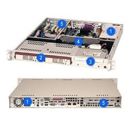 Supermicro CSE-811S-410 1u Rackmount Case With Hot-swap Scsi Bays