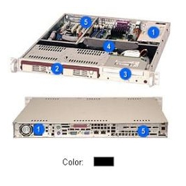 Supermicro CSE-811S-410B 1u Rackmount Case With Hot-swap Scsi Bays