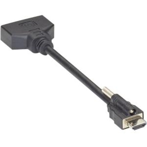 Black VAL-HDMIDVI 15cm Locking Hdmi Cable Male    To Dvi Adapter Femal