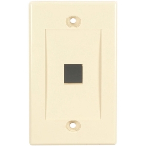 Black WPIV-1 Single Gang Ivory 1port Wallplate Value Line