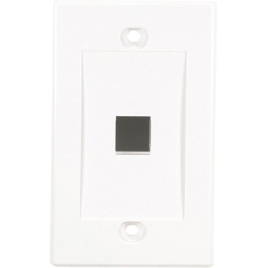 Black WPWH-1 Single Gang White 1port Wallplate Value Line