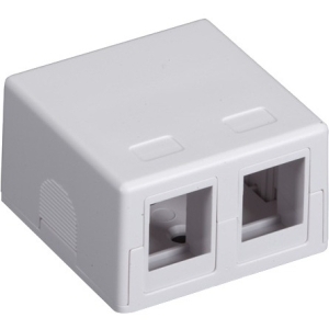 Black SMH-2 2port White Surface Mount Housing Value Line