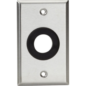 Black WP840 Av Stainless Wallplate, Single Gang, Ru