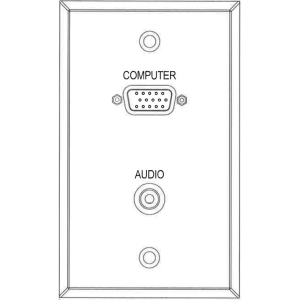 Black WP801 Av Stainless Wallplate, Single Gang, 1