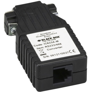 Black IC623A-M Rs232485 Converter Db9mrj11