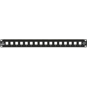 Black JPMT1016A Multimedia Patch Panel 1u 16-po