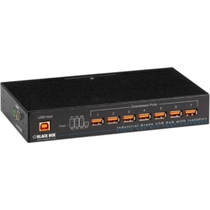 Black ICI208A Industrial Grade 7 Port Usb Hub