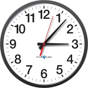 Pyramid S9A3AAGBXB 13in Synchronized Analog Clock