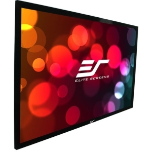 Elitescreens R92WH1-A1080P3 92in Diag Ezframe Fixed Rear    Wall Acous