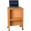 Amplivox S260-OK Media Cart Base Medium Oak      Use With 250 Tabletop