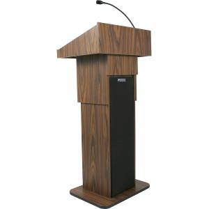 Amplivox S505A-MO Executive Adj Column Lectern    Medium Oak 50w Amp 2