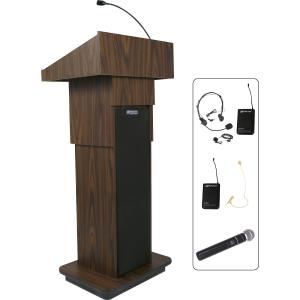 Amplivox SW505A-WT Executive Adj Column Lectern - Wrls -wt