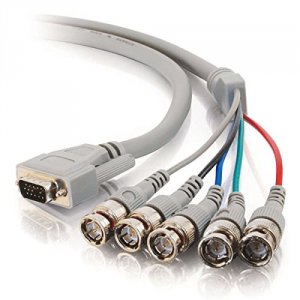 C2g 02561 6ft Premium Hd15 Male To Rgbhv (5-bnc) Male Video Cable