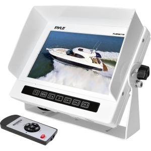 Pyle PLMRM71W 7in Lcd Ws Mntr White Ipx7        Marine Grade Waterproo