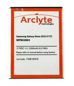 Arclyte MPB02804 Samsung Battery For Galaxy Note; Galaxy Note (att Sgh