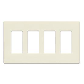 Insteon 2422-255 Wall Plate Quad Light Almond White Box