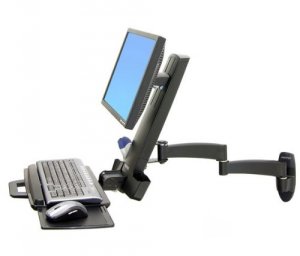 Ergotron 45-230-200 200 Series Combo Arm (black) Wall Mount.attach An 