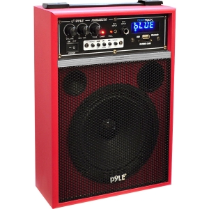 Pyle PWMAB250RD Boom Rock Bt Portable Pa Spkr   System 6.5in 300watt R