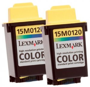 Original Lexmark 15M1375 2 Pack Color Ink Cart Z51 Z53