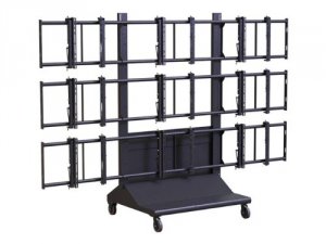 Premier MVWC-3X3 3x3 Mobile Video Wall Cart For