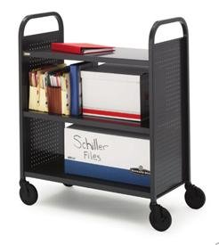 Bretford BOOF1-PB Book  Utility Truck Cart With 3 Flat Shelves, With B