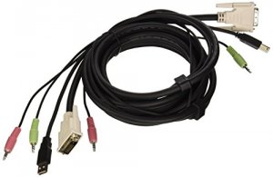 C2g 14180 10ft Dviandtrade; Dual Link + Usb 2.0 Kvm Cable With Speaker