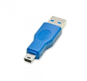 Syba SY-ADA20085 Usb 3.0 Plug Adapter: Type-a Male To Mini B (5-pin) M