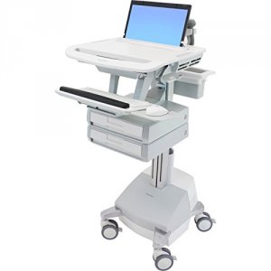 Ergotron SV44-1121-1 Styleview Laptop Cart, Sla Powered, 2 Drawers