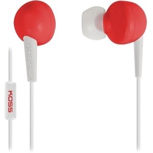 Koss KEB6IR Red Earbud With Microphone      Enhanced Driver W 3cushion