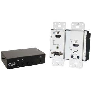 C2g 29306 Hdmi, Vga + Stereo Audio To Hdmi Hdbaset Over Cat5 Extender 