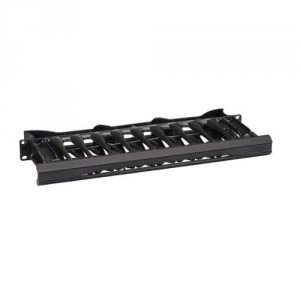 Black ECMH1US Elite Horizontal Cable Manager, Single-s