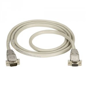 Black EDN12H-0100-MF Db9 Extension Cable With Emirfi Hoods,