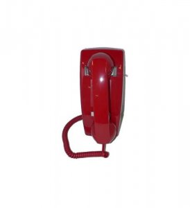 Cortelco ITT-2554NDL-RD No Dial 2554 Assembled In Usa  Red