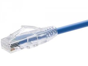 Unirise 10001 Clearfit Cat6 Patch Cable, Blue, Snagless, 6inch