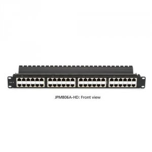 Black JPM806A-HD Spacegain Cat5e High-density Feed-throug