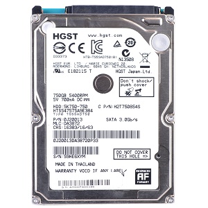 Hitachi HTS547575A9E384-NDW-RC Travelstar 5k750 750gb Sata300 5400rpm 