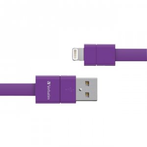 Verbatim 99214 Lightning Cable 7 Flat For Iphone Ipad Ipod Purple