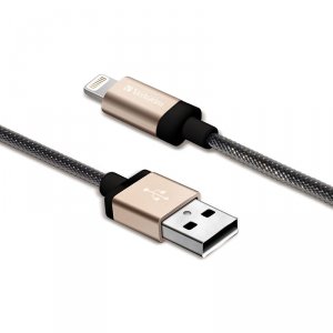 Verbatim 99215 11-inch Braided Lightning Sync And Charge Cable - Black