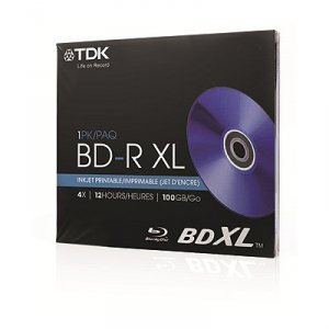 Tdk 61928 Blu-ray, Bd-r Xl,triple Layer,100gb 4x, Wht Ij Printable, Je